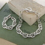 Sterling Silver Interlinking Oval Statement Necklace, thumbnail 5 of 7