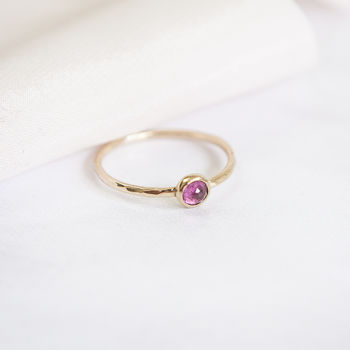 Catalina Ring // Pink Tourmaline And Gold Ring, 3 of 5