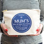 Personalised Blue Plaque Cosmetic Bag For Mum, thumbnail 1 of 5