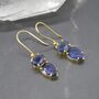 Sapphire Earrings: Gold Or Silver, Minimalist Jewelry, thumbnail 5 of 11