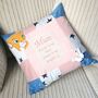 Personalised Patchwork Memory Cushion,Embroidered Words, thumbnail 9 of 11