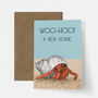 Funny Hermit Crab Illustration New Home Card, thumbnail 2 of 2