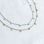 Cz Turquoise Gold Plated Or Sterling Silver Anklet, thumbnail 1 of 5
