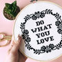Xl 'Do What You Love' Modern Cross Stitch Kit, thumbnail 1 of 5