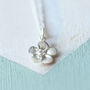 Plumeria Sterling Silver Dainty Flower Necklace, thumbnail 3 of 12