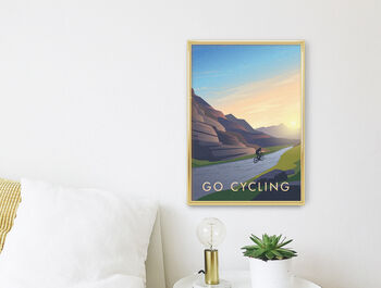 Go Cycling Travel Poster Art Print, 2 of 8