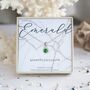 Sterling Silver May Birthstone Necklace – Emerald, thumbnail 1 of 5