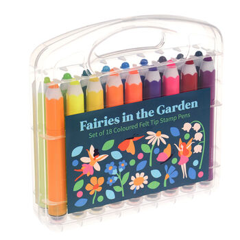 Set Of 18 Fairy Felt Tip Pens And Stamps, 3 of 4