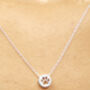 Sterling Silver Paw Print Necklace, thumbnail 2 of 7