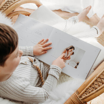 My Baby Journal Lullaby | Luxury Cloth Baby Memory Book With Gold Foil, 12 of 12