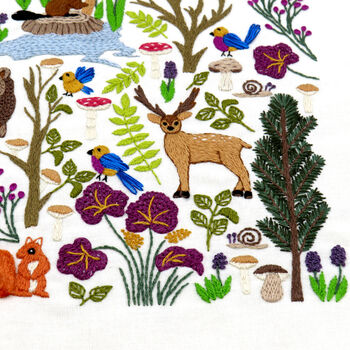 Into The Forest Hand Embroidery Kit, 5 of 12