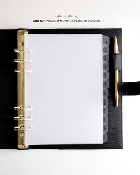 Personalised Vegan Leather A5 Ring Binder Organiser | Cream, 5 of 5