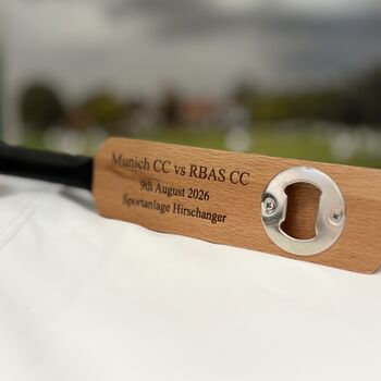 Personalised Cricket Bat Bottle Opener, 4 of 12