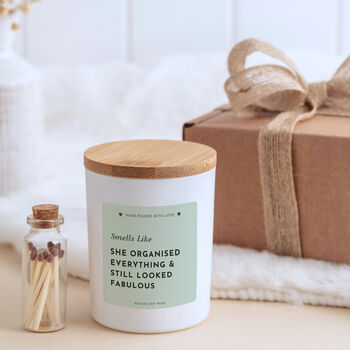 Funny Bridesmaid Thank You Soy Wax Candle, 5 of 6