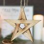 Hanging Wooden Pentagram Decoration, thumbnail 1 of 3
