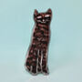Handmade Leather Cat Bookmark, thumbnail 5 of 6