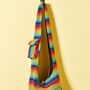 Handmade Bohemian Rainbow Stripe Shoulder Bag, thumbnail 2 of 6
