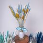 Blue Dried Flower Arrangement Vase Gift For Sister, thumbnail 1 of 4