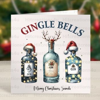 Gin Lovers Christmas Card, 3 of 4
