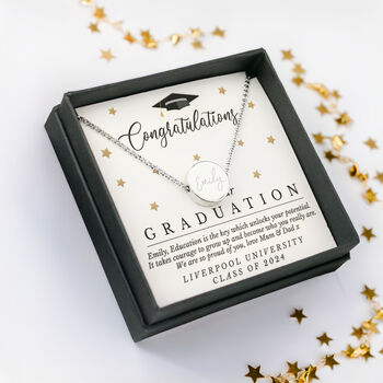 Personalised Graduation Sentiment Necklace, 4 of 6