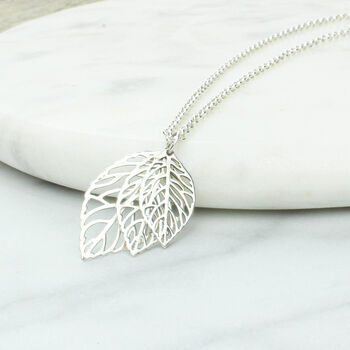 Sterling Silver 30th Birthday Leaf Necklace, 7 of 12