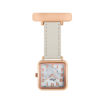 Square Leather Nurse Fob Watch, 5 of 6