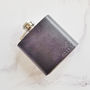 Engraved Leather Hip Flask With Date, thumbnail 3 of 5