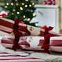 Christmas Crackers Velvet Ribbon Santa Baby Make Your Own Crackers Set Of Six, thumbnail 3 of 3