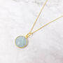 18ct Gold Plated Aquamarine Birthstone Charm Necklace, thumbnail 1 of 3