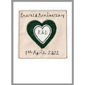 Personalised Emerald 55th Wedding Anniversary Card, 11 of 12