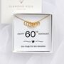 60th Birthday Necklace – Six Rings For Six Decades Gift, thumbnail 1 of 5