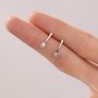 Sterling Silver Tiny Little Fork Stud Earrings, thumbnail 4 of 10