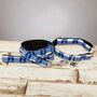 Anglesey Blue Checked Nautical Collar And Lead Set, thumbnail 6 of 10