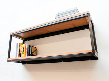 Orla Welded Steel Box Section And Premium Oak Shelves, 5 of 10