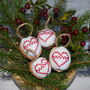 Set Of Four Christmas Handmade Tree's Decorations, thumbnail 2 of 12