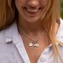 Sterling Silver Trinity Charm Collector Necklace, thumbnail 3 of 5