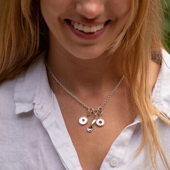 Sterling Silver Trinity Charm Collector Necklace, 3 of 5