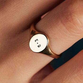 Personalised Initials Signet Ring, 4 of 7