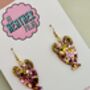 Vase Glitter Earrings / Interior Design Gift / Novelty Art Jewellery / Fun Accessories, thumbnail 4 of 5
