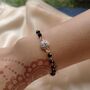 Indian Black Crystal Beads Zircon Mangalsutra Bracelet, thumbnail 2 of 9