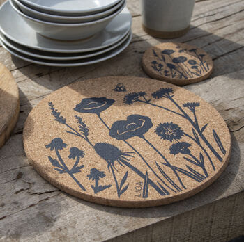 Cork Placemats And Coasters | Wildflowers, 3 of 6