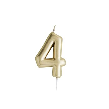 Gold Number Four Birthday Candle, 2 of 2