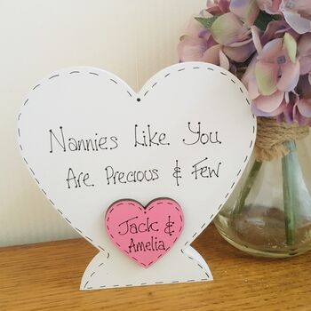Mother's Day Personalised Wooden Heart For Nannie, 3 of 6