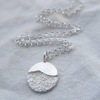 Recycled Silver Dainty Moonrise Necklace, 6 of 7