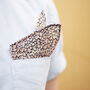 Mens Black And Soft Pink Ditzy Floral Pocket Square, thumbnail 1 of 7