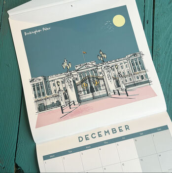 London Illustrated Locations 2025 Calendar, 10 of 12