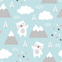 Mountains And Teddy Bears Lampshade, Blue, thumbnail 2 of 2