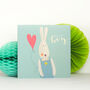 Gold Foiled Baby Bunny Boy Card, thumbnail 4 of 5