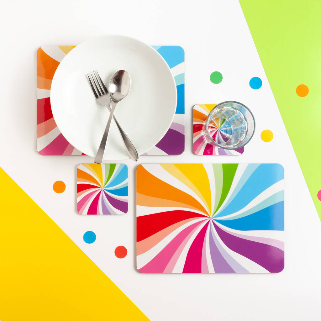 Pastel Swirl Placemat Set Of Two By Colour Their Day