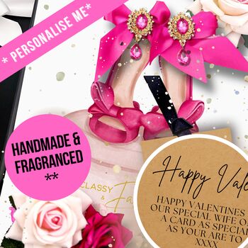 Luxury Personalised 40th Birthday Card For Her Pink Heel Scented Handmade 3D Gift, 11 of 11